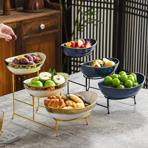 Metalen & Porselein Gedroogde fruitplaat meer kleuren naar keuze stuk