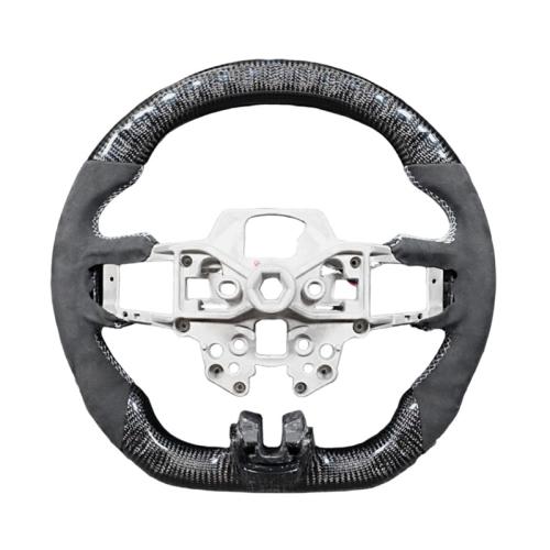 Carbon Fiber LED Alcantara Steering Wheel Fits For 15-23 Ford Mustang GT with Heated