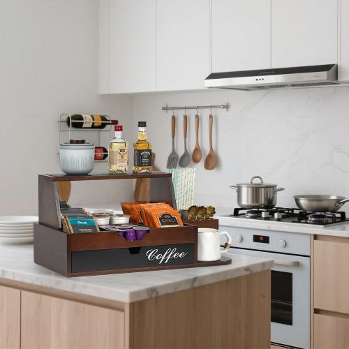 Wooden Multifunction Shelf coffee PC