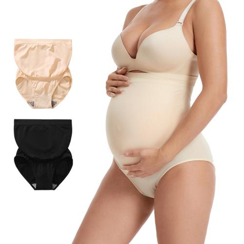 Nylon & Spandex bladder support & High Waist Maternity Panties Solid PC