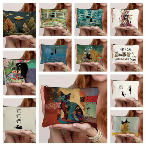 Polyester Organizer Cosmetic Bag large capacity & soft surface & portable PC