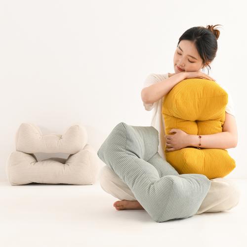 Corduroy & Polyester Waist Pillow Solid PC