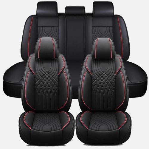 For Dodge Leather Car Seat Covers Protector  Full Set Front Rear Cushion