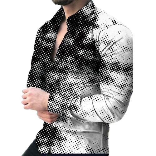 Chemische Faser & Polyester Männer Langarm Casual Shirts, mehr Farben zur Auswahl,  Stück
