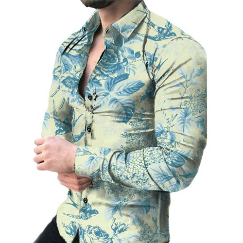 Chemische Faser & Polyester Männer Langarm Casual Shirts, mehr Farben zur Auswahl,  Stück