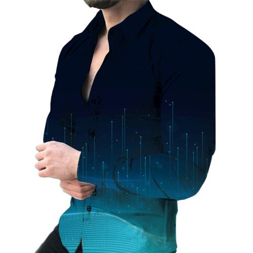 Polyester Männer Langarm Casual Shirts, mehr Farben zur Auswahl,  Stück