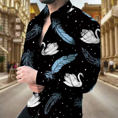 Chemische Faser & Polyester Männer Langarm Casual Shirts, mehr Farben zur Auswahl,  Stück