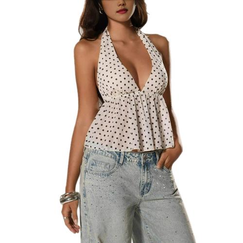 Poliestere Camisole Stampato Dot più colori per la scelta kus