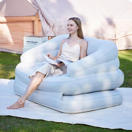 Beflockung Stoff PVC Aufblasbares Sofa, Solide, mehr Farben zur Auswahl,  Stück