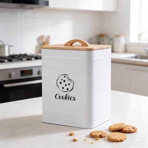 Kohlenstoffstahl Speicher-Jar,  Bambus, mehr Farben zur Auswahl,  Stück