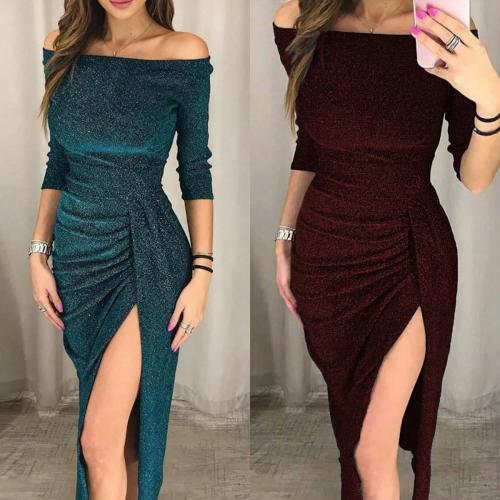 Polyester Einteiliges Kleid, Patchwork, Solide, mehr Farben zur Auswahl,  Stück