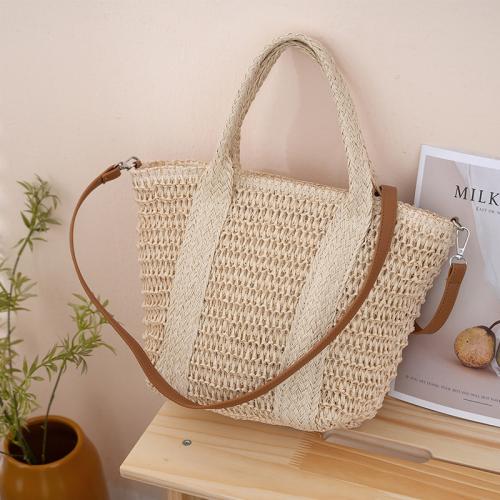 わら 織物トート ポリエステル カーキ 一つ