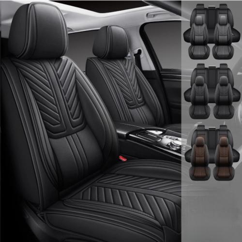 For Nissan Frontier 2009-2025 Crew Cab Car Seat Covers Full Set Deluxe Leather