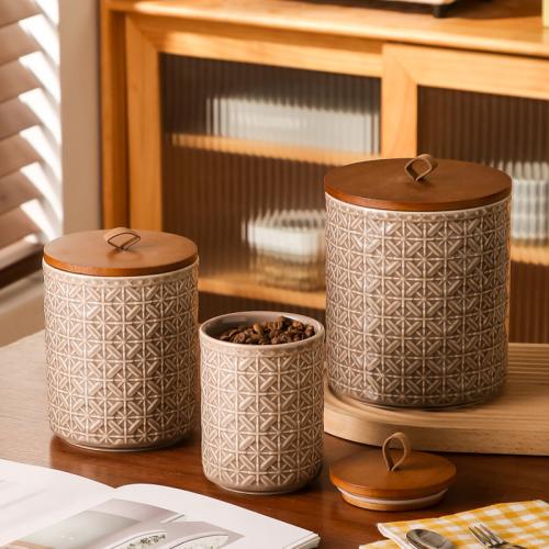 Porzellan & Holz Speicher-Jar,  Stück