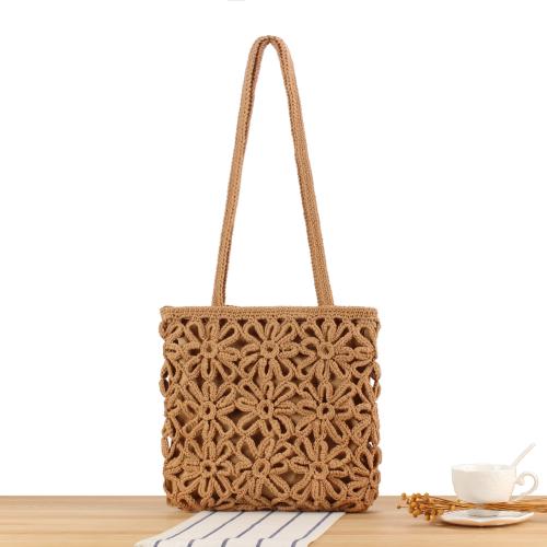 Baumwollschnur Gewebte Schultertasche,  Polyester, Floral, mehr Farben zur Auswahl,  Stück