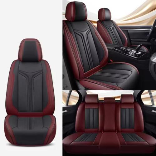 For Mitsubishi Mirage 2014-2024 Car 5-Seat Cover Faux Leather Full Set Protector