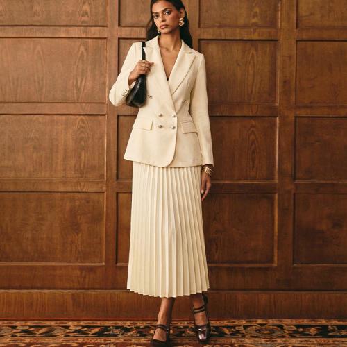 Poliéster Juego de vestidos de dos piezas,  Poliéster, amarillo,  Conjunto