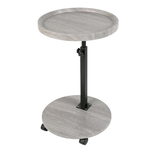 Fibra de madera de densidad media & Hierro Mesa auxiliar, gris,  trozo