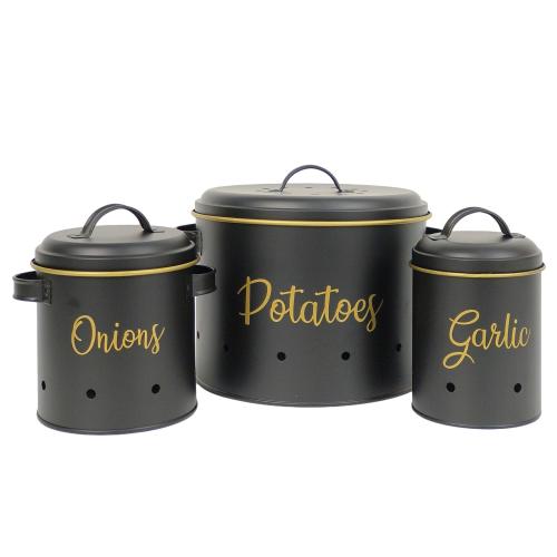 Eisen Speicher-Jar, Brief, Schwarz,  Festgelegt