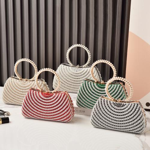 Polyester Handtas Plastic Parel & Zinklegering meer kleuren naar keuze stuk