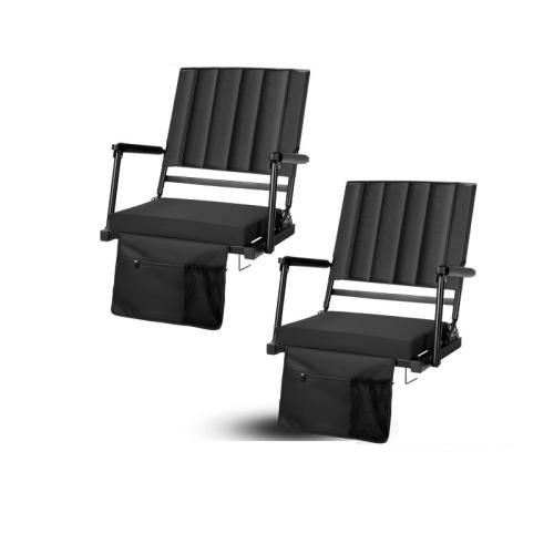 Tuch & Metall Outdoor Klappstuhl, Solide, Schwarz,  Stück