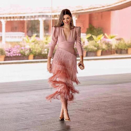 Gestrickte & Polyester Einteiliges Kleid, mehr Farben zur Auswahl,  Stück