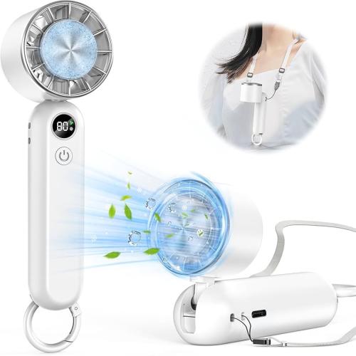 Engineering Plastics foldable Mini Fan ice cooling & Three-speed adjustment & portable & Rechargeable PC