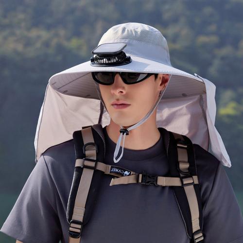 Polyamide Quick Dry & foldable Fan Cap sun protection & breathable Solid PC