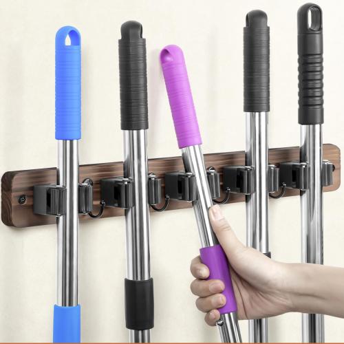 Metal & Madera Soporte de fregona, trozo