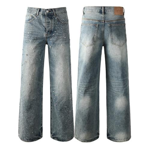 Cotton Denim Men Casual Pants printed PC