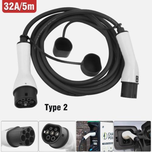 32A Portable EV Charging Cable Electric Vehicle Car Charger 5M Type 2 to Type 2