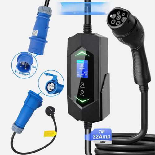 32A 7KW EV Charger Type 2 Electric Car Charging Home Charging Station 7M Cable
