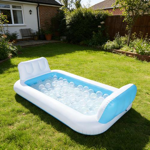 PVC foldable Inflatable Pool portable blue and white PC