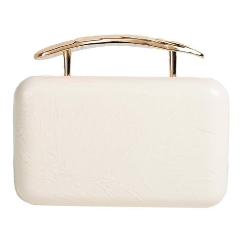 Acrylic Box Bag Clutch Bag Solid white PC