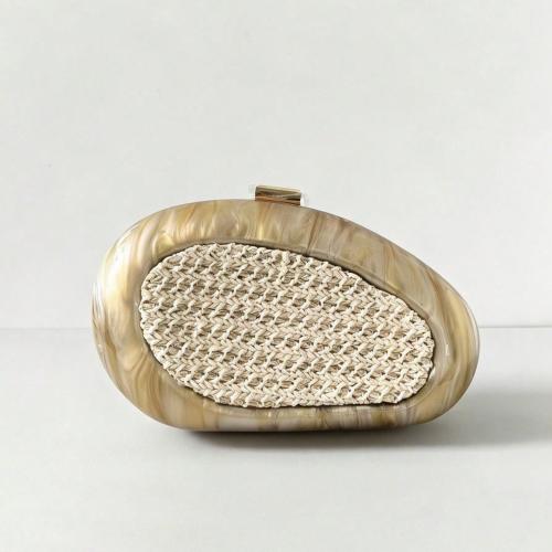 Acrylic Clutch Bag portable khaki PC