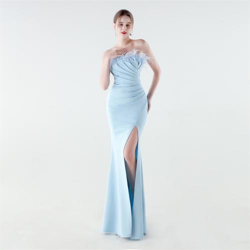 Raso & Spandex & Poliestere Dlouhé večerní šaty Pevné più colori per la scelta kus