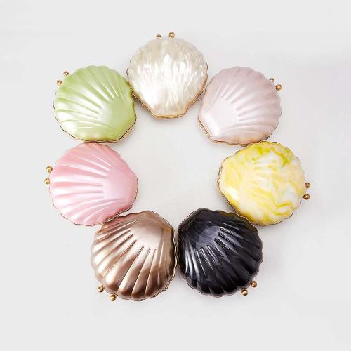 Acrylic hard-surface & Shell Shape Clutch Bag Cotton PC