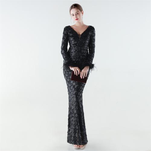 Spandex & Poliestere Dlouhé večerní šaty Flitr più colori per la scelta kus