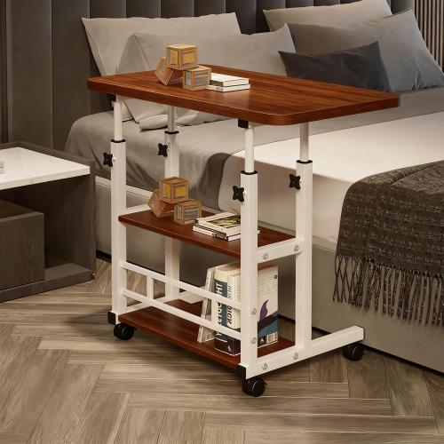 Medium Density Fiberboard & Metal adjustable hight PC Desk with caster PC