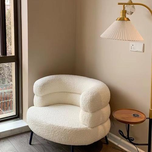 Metal & Berber Fleece single Casual House Chair Lactoprene & Sponge Solid PC