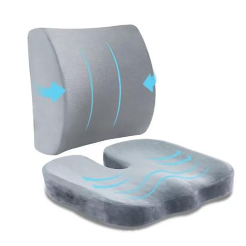 Memory Foam & Velvet & Mesh Fabric Seat Cushion portable PC