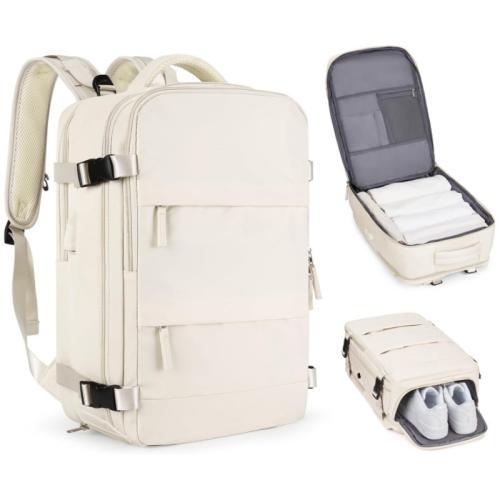 Polyester independent place for shoes Backpack large capacity & with USB interface Solid PC