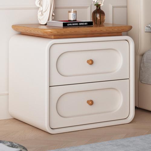 Scratch-Resistant Fabric & Cold-rolled Steel & Solid Wood Bedside Cabinet dustproof PC