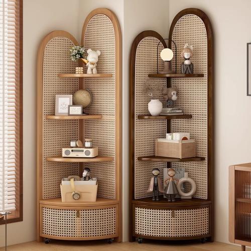 Moso Bamboo & PE Plastic Multilayer & Multifunction Storage Rack hollow PC