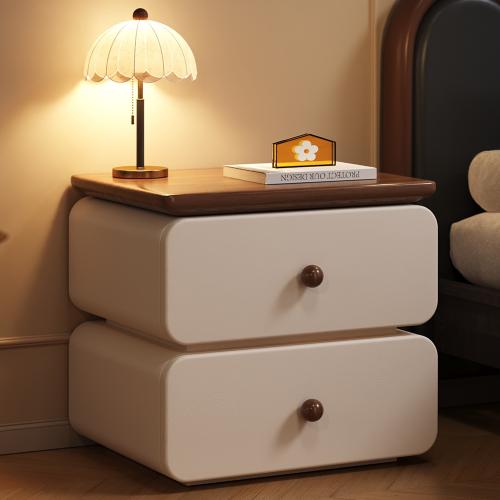 Scratch-Resistant Fabric & Cold-rolled Steel & Solid Wood Bedside Cabinet durable & dustproof PC