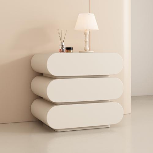 Scratch-Resistant Fabric & Metal & Solid Wood triple layer Bedside Cabinet dustproof Solid PC