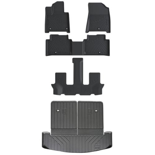 Floor Mats for 2024-2026 Hyundai Santa Fe (Fit Hybrid and Gas) TPE All Weather Protection Durable Floor Mats