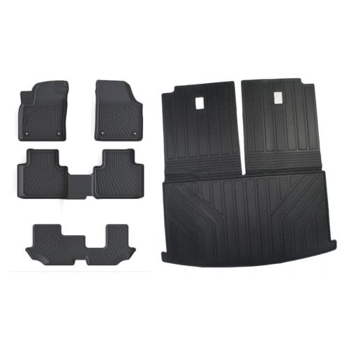 Floor Mats for 2018-2026 Volkswagen Atlas 7 Passenger Bench Seating (Not for Cross Sport) All Weather TPE Full Set