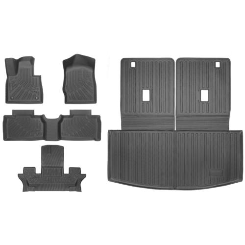 All Weather TPE Floor Mats for 2020-2025 2026 Ford Explorer Active/ST Line/ST/Platinum(6 Seats Floor Mats+ -1 Cargo Mat)