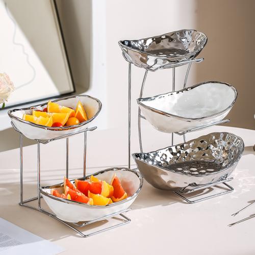 Metal & Porcelain Dried Fruit Plate durable & detachable PC